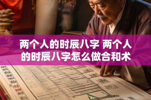 两个人的时辰八字 两个人的时辰八字怎么做合和术