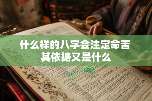 什么样的八字会注定命苦 其依据又是什么