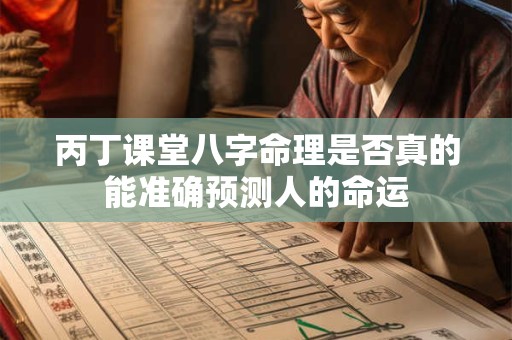 丙丁课堂八字命理是否真的能准确预测人的命运