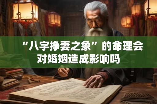 “八字挣妻之象”的命理会对婚姻造成影响吗