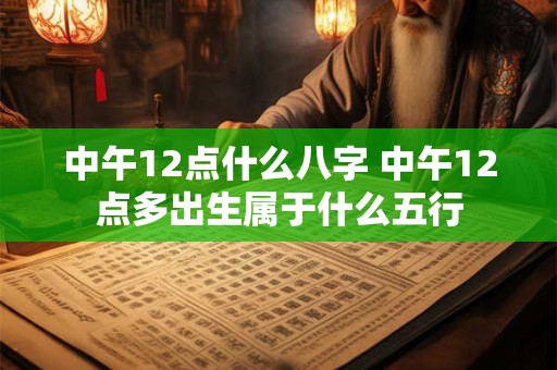 中午12点什么八字 中午12点多出生属于什么五行