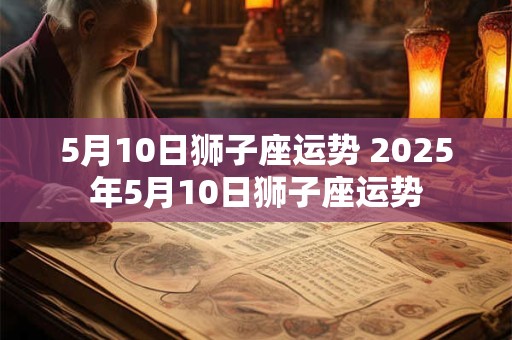 5月10日狮子座运势 2025年5月10日狮子座运势