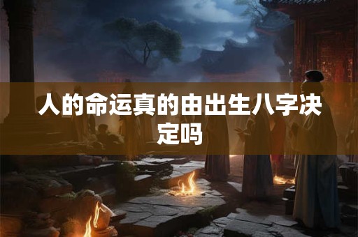 人的命运真的由出生八字决定吗
