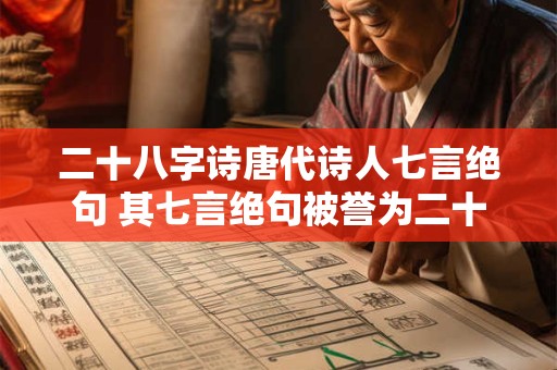 二十八字诗唐代诗人七言绝句 其七言绝句被誉为二十八字史的晚唐诗人是