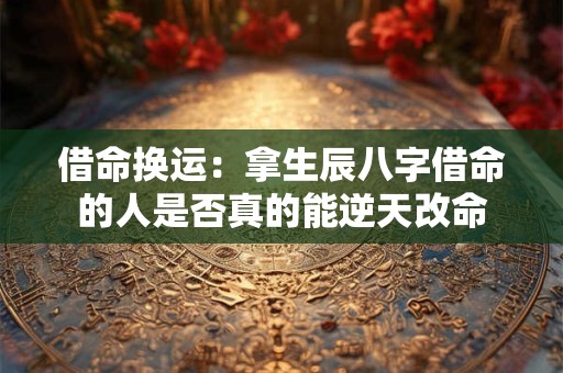 借命换运:拿生辰八字借命的人是否真的能逆天改命 借命换运:拿生辰八字借命的人是否真的能逆天改命