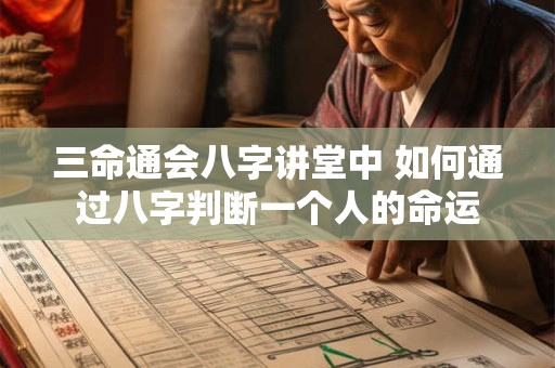 三命通会八字讲堂中 如何通过八字判断一个人的命运