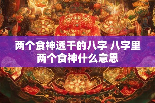 两个食神透干的八字 八字里两个食神什么意思