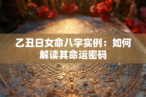 乙丑日女命八字实例：如何解读其命运密码