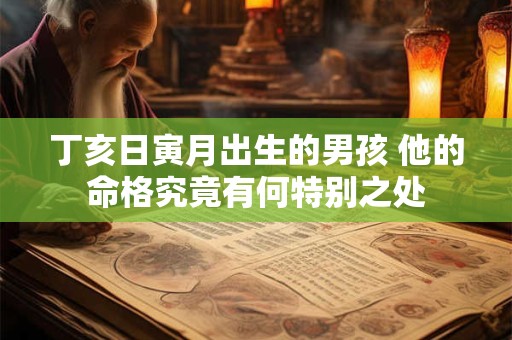 丁亥日寅月出生的男孩 他的命格究竟有何特别之处