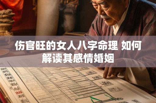伤官旺的女人八字命理 如何解读其感情婚姻