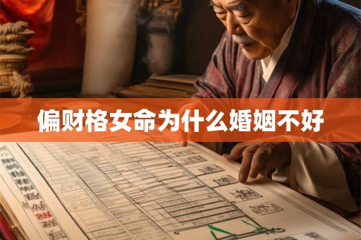 偏财格女命为什么婚姻不好