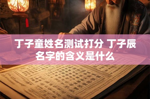 丁子童姓名测试打分 丁子辰名字的含义是什么