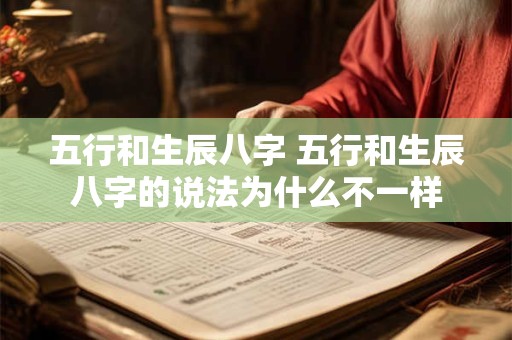 五行和生辰八字 五行和生辰八字的说法为什么不一样