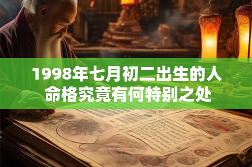 1998年七月初二出生的人 命格究竟有何特别之处