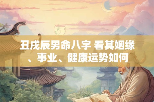 丑戌辰男命八字 看其姻缘、事业、健康运势如何