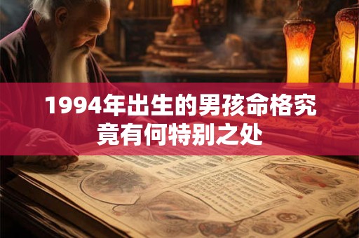 1994年出生的男孩命格究竟有何特别之处