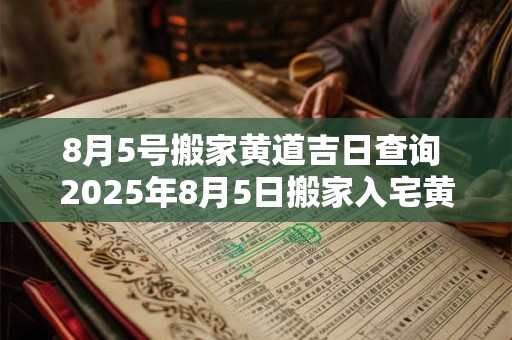 8月5号搬家黄道吉日查询 2025年8月5日搬家入宅黄道吉日