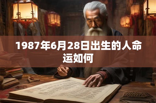 1987年6月28日出生的人命运如何 1987年6月28日出生的人命运如何