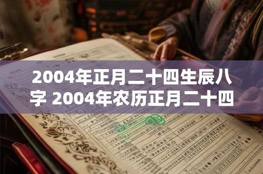 2004年正月二十四生辰八字 2004年农历正月二十四是阳历多少号