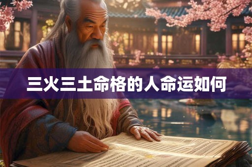 三火三土命格的人命运如何