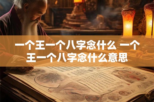 一个王一个八字念什么 一个王一个八字念什么意思
