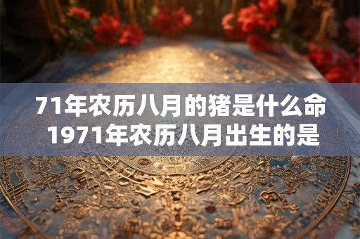 71年农历八月的猪是什么命 1971年农历八月出生的是什么命