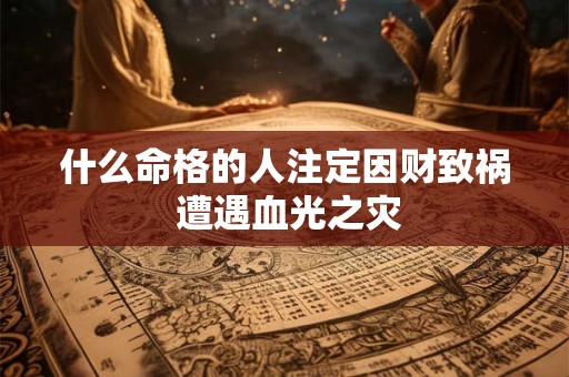什么命格的人注定因财致祸 遭遇血光之灾