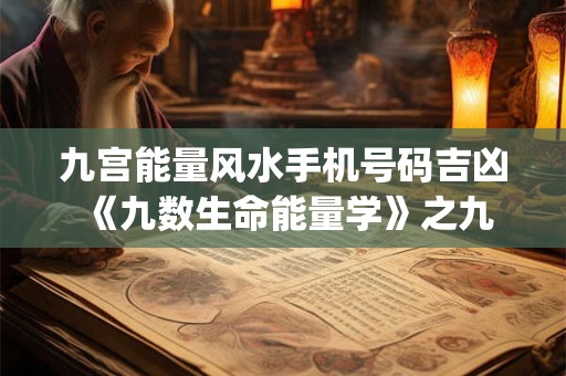 九宫能量风水手机号码吉凶 《九数生命能量学》之九宫数 (一)