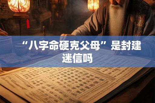 “八字命硬克父母”是封建迷信吗