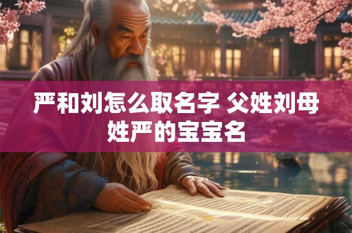 严和刘怎么取名字 父姓刘母姓严的宝宝名