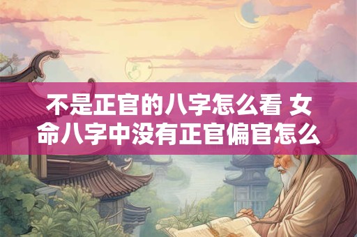 不是正官的八字怎么看 女命八字中没有正官偏官怎么看婚姻