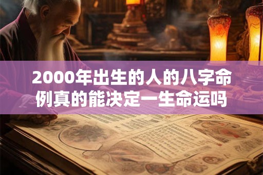 2000年出生的人的八字命例真的能决定一生命运吗