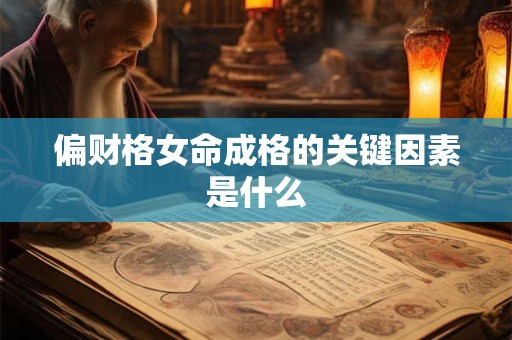 偏财格女命成格的关键因素是什么