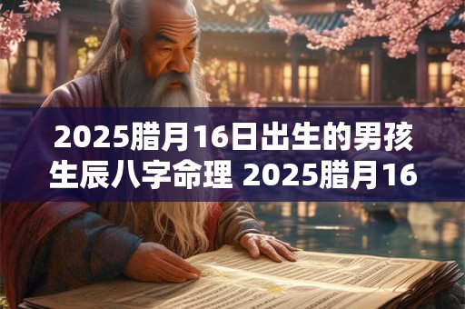 2025腊月16日出生的男孩生辰八字命理 2025腊月16日出生的男孩生辰八字命理是什么 2025腊月16日出生的男孩生辰八字命理 2025腊月16日出生的男孩生辰八字命理是什么