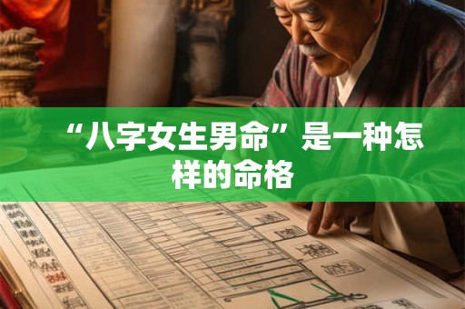 “八字女生男命”是一种怎样的命格