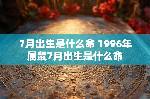7月出生是什么命 1996年属鼠7月出生是什么命 7月出生是什么命 1996年属鼠7月出生是什么命