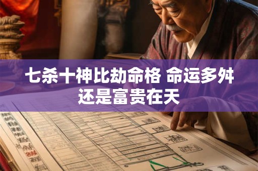 七杀十神比劫命格 命运多舛还是富贵在天