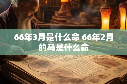 66年3月是什么命 66年2月的马是什么命