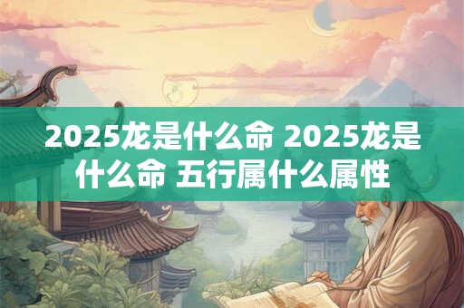 2026龙是什么命 2026龙是什么命 五行属什么属性