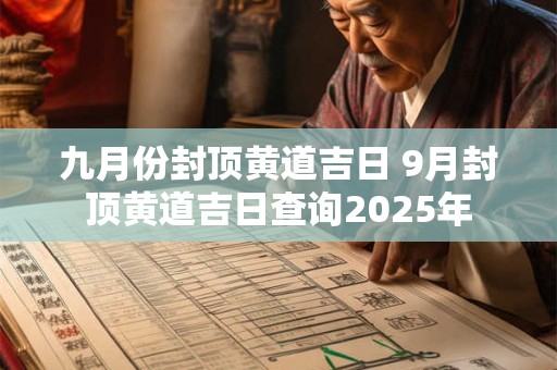 九月份封顶黄道吉日 9月封顶黄道吉日查询2025年