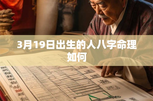 详细阅读:3月19日出生的人八字命理如何 3月19日出生的人八字命理如何