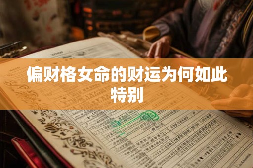 偏财格女命的财运为何如此特别
