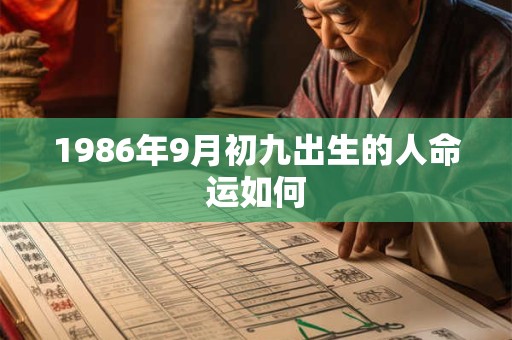 1986年9月初九出生的人命运如何