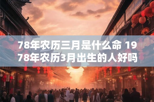 78年农历三月是什么命 1978年农历3月出生的人好吗
