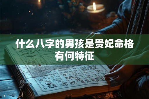什么八字的男孩是贵妃命格有何特征