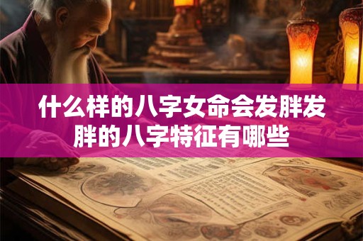 什么样的八字女命会发胖发胖的八字特征有哪些