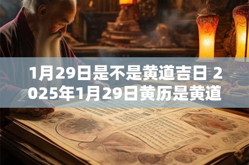 1月29日是不是黄道吉日 2025年1月29日黄历是黄道吉日吗