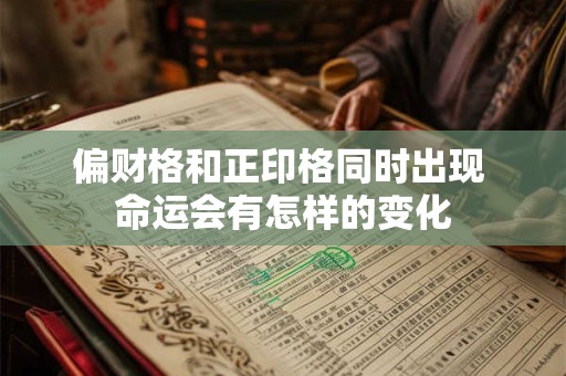 偏财格和正印格同时出现 命运会有怎样的变化