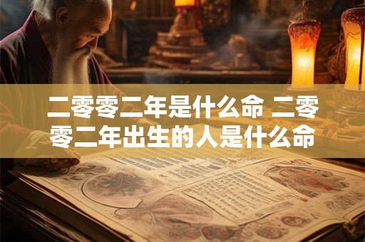 二零零二年是什么命 二零零二年出生的人是什么命
