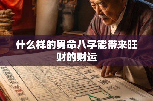 什么样的男命八字能带来旺财的财运